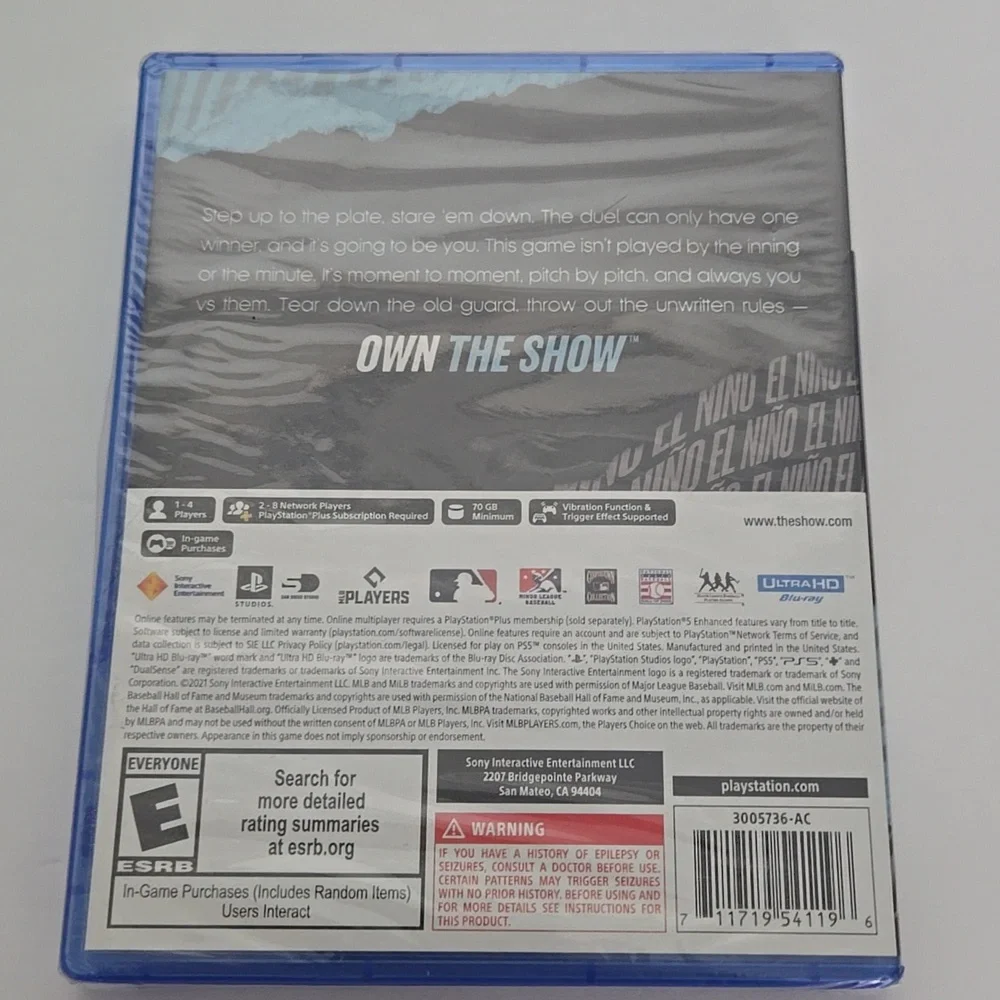 Sony PS5 MLB The Show 21 - Blue Case with Padres Cover Art